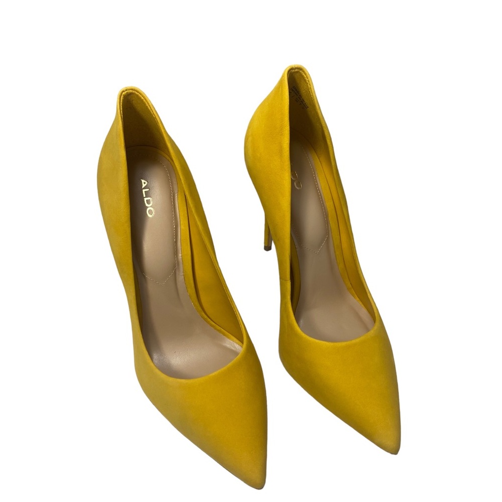 Aldo Yellow Pointed-Toe Stiletto Pumps - Picture 2 of 16